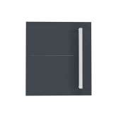Briefkasten Manufaktur Schiller | Design Edelstahl Briefkasten SCHILLER MEDIUM Elegance III mit Griffleiste - Hausnummer - Name