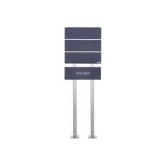 Briefkasten Manufaktur Kästner | Edelstahl Design Standriefkasten KÄSTNER mit Zeitungsfach - Design Linie TWO in RAL nach Wahl