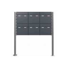 Briefkasten Manufaktur Goethe | 6-part 3x2 Design pedestal letterbox GOETHE ST-R - RAL of your choice