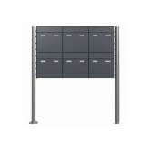 Briefkasten Manufaktur Goethe | 6-part 3x2 Design pedestal letterbox GOETHE ST-R - RAL of your choice