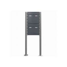 Briefkasten Manufaktur Goethe | 2-part 1x2 Design pedestal letterbox GOETHE ST-R - RAL of your choice