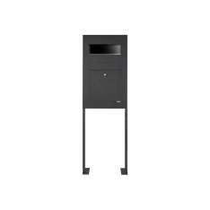 Briefkasten Manufaktur Designer | Edelstahl Standbriefkasten Designer Modell BIG ST-P - RAL - GIRA System 106 - 3-fach vorbereit