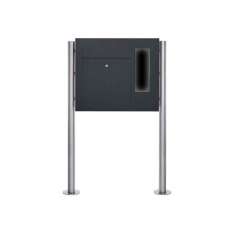 Briefkasten Manufaktur Designer | Edelstahl Standbriefkasten Designer BIG ST-R - GIRA System 106 seitlich - 3-fach vorbereitet -