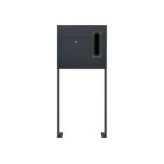 Briefkasten Manufaktur Designer | Edelstahl Standbriefkasten Designer BIG ST-P - GIRA System 106 seitlich - 3-fach vorbereitet -