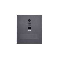 Briefkasten Manufaktur Designer | Edelstahl Mauerdurchwurfbriefkasten Designer BIG mit DoorBird Video- Sprechanlage - RAL Farbe