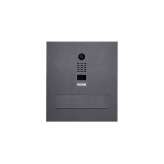 Briefkasten Manufaktur Designer | Edelstahl Mauerdurchwurfbriefkasten Designer BIG mit DoorBird Video- Sprechanlage - RAL Farbe