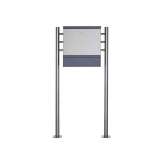 Briefkasten Manufaktur Brecht | Design Edelstahl Standbriefkasten BRECHT ST-R mit Zeitungsfach - Edelstahl-RAL nach Wahl