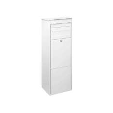 Briefkasten Manufaktur Basic | Standbriefkasten Paketbriefkasten freistehend BASIC 862 - Edition RAL 9016 verkehrsweiß