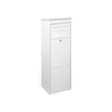 Briefkasten Manufaktur Basic | Standbriefkasten Paketbriefkasten freistehend BASIC 862 - Edition RAL 9016 verkehrsweiß