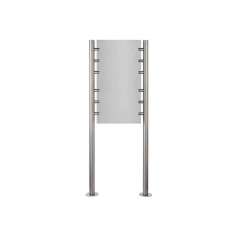 Briefkasten Manufaktur Basic | Schild freistehend BASIC 390 - Edelstahl Standelemente - Edelstahlblech 355x660 beidseitig