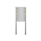 Briefkasten Manufaktur Basic | Schild freistehend BASIC 390 - Edelstahl Standelemente - Edelstahlblech 355x660 beidseitig