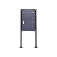 Briefkasten Manufaktur Basic | Paketbriefkasten freistehend BASIC 863 ST-R mit Paketfach 550x370 in RAL 7016 anthrazitgrau