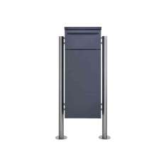 Briefkasten Manufaktur Basic | Paketbriefkasten als Zaunbriefkasten BASIC 862BR ST-R pulverbeschichtet mit Schleusentechnik