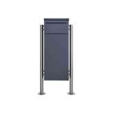 Briefkasten Manufaktur Basic | Paketbriefkasten als Zaunbriefkasten BASIC 862BR ST-R pulverbeschichtet mit Schleusentechnik