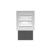 Briefkasten Manufaktur Basic | Mauerdurchwurf Briefkasten BASIC 622 - Edelstahl V2A geschliffen - 3 Parteien