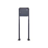 Briefkasten Manufaktur Basic | Großraumbriefkasten freistehend Design BASIC 380BP-330 ST-T - RAL 7016 Anthrazit-Grau