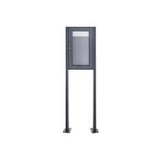 Briefkasten Manufaktur Basic | Freistehender Schaukasten BASIC 389 ST-T - 355x660 - RAL 7016 anthrazitgrau