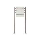 Briefkasten Manufaktur Basic | Edelstahl Standbriefkasten Design BASIC 381 ST-R mit Zeitungsfach