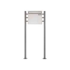 Briefkasten Manufaktur Basic | Edelstahl Standbriefkasten als Zaunbriefkasten BASIC 381Z-ST-R - Entnahme rückseitig