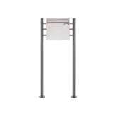 Briefkasten Manufaktur Basic | Edelstahl Standbriefkasten als Zaunbriefkasten BASIC 381Z-ST-R - Entnahme rückseitig