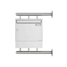Briefkasten Manufaktur Basic | Edelstahl Briefkasten BASIC 810 W mit Zeitungsfach zur seitlichen Wandmontage