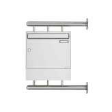 Briefkasten Manufaktur Basic | Edelstahl Briefkasten BASIC 810 W mit Zeitungsfach zur seitlichen Wandmontage