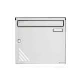 Briefkasten Manufaktur Basic | Edelstahl Briefkasten BASIC 630 Vertigo Design mit Regendach