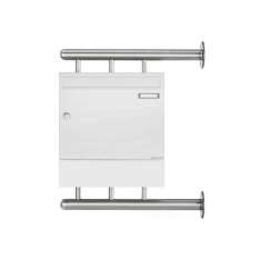 Briefkasten Manufaktur Basic | Briefkasten BASIC 810 W zur seitlichen Wandmontage mit Zeitungsfach - RAL 9016 verkehrsweiß