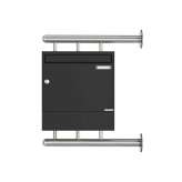 Briefkasten Manufaktur Basic | Briefkasten BASIC 810 W mit Zeitungsfach zur seitlichen Wandmontage - RAL 7016 Anthrazitgrau