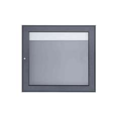 Briefkasten Manufaktur Basic | Aufputz Schaukasten BASIC Plus 389 AP - 710x660 - RAL nach Wahl RAL 7016 anthrazitgrau feinstrukt