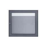 Briefkasten Manufaktur Basic | Aufputz Schaukasten BASIC Plus 389 AP - 710x660 - RAL nach Wahl RAL 7016 anthrazitgrau feinstrukt