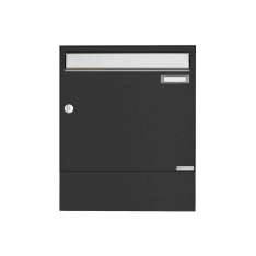 Briefkasten Manufaktur Basic | Aufputz Briefkasten Design BASIC 382A AP mit Zeitungsfach - Edelstahl-RAL 7016 anthrazitgrau
