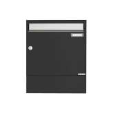 Briefkasten Manufaktur Basic | Aufputz Briefkasten Design BASIC 382A AP mit Zeitungsfach - Edelstahl-RAL 7016 anthrazitgrau
