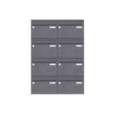 Briefkasten Manufaktur Basic | 8er Aufputz Briefkastenanlage Design BASIC 385 A 220 - RAL 7016 anthrazitgrau