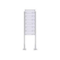 Briefkasten Manufaktur Basic | 7er Standbriefkasten Design BASIC 385P-9016 ST-T - RAL 9016 verkehrsweiß
