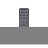 Briefkasten Manufaktur Basic | 7er Briefkastenanlage freistehend Design BASIC 385P ST-T - RAL 7016 anthrazitgrau