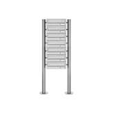 Briefkasten Manufaktur Basic | 7er Briefkastenanlage freistehend Design BASIC 385 ST-R - Edelstahl V2A, geschliffen