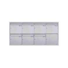 Briefkasten Manufaktur Basic | 7er 4x2 Edelstahl Unterputz Briefkastenanlage BASIC Plus 382XU UP - Edelstahl geschliffen - 7 Par
