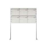 Briefkasten Manufaktur Basic | 6er Edelstahl Standbriefkastenanlage BASIC Plus 384XP ST-P