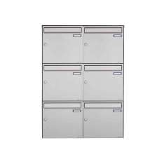 Briefkasten Manufaktur Basic | 6er Edelstahl Aufputz Briefkasten Design BASIC Plus 382XA AP - Edelstahl V2A geschliffen 100mm Ti