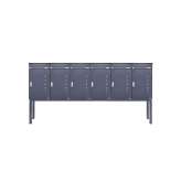 Briefkasten Manufaktur Basic | 6er Briefkastenanlage freistehend BASIC 863 ST-Q mit 6x Paketfach -6x Briefkasten in RAL 7016