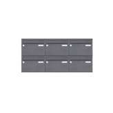 Briefkasten Manufaktur Basic | 6er Aufputz Briefkastenanlage Design BASIC 385 A 220 - RAL 7016 anthrazitgrau