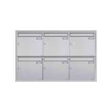 Briefkasten Manufaktur Basic | 6er 3x2 Edelstahl Unterputz Briefkastenanlage BASIC Plus 382XU UP - Edelstahl geschliffen - 6 Par