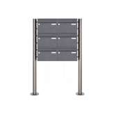 Briefkasten Manufaktur Basic | 6er 3x2 Briefkastenanlage freistehend Design BASIC 385220 7016 ST-R - RAL 7016 anthrazitgrau