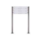 Briefkasten Manufaktur Basic | 6er 3x2 Briefkastenanlage freistehend Design BASIC 385-9016 ST-R - RAL 9016 verkehrsweiß