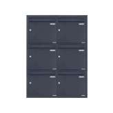 Briefkasten Manufaktur Basic | 6er 2x3 Edelstahl Unterputz Briefkastenanlage BASIC Plus 382XU UP - RAL nach Wahl - 6 Parteien 10