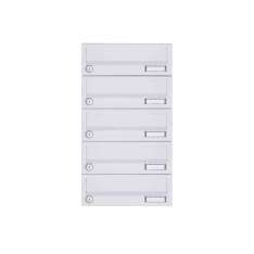 Briefkasten Manufaktur Basic | 5er Aufputz Briefkastenanlage Design BASIC 385A-9016 AP - RAL 9016 verkehrsweiß