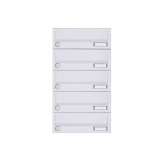 Briefkasten Manufaktur Basic | 5er Aufputz Briefkastenanlage Design BASIC 385A-9016 AP - RAL 9016 verkehrsweiß