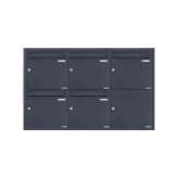 Briefkasten Manufaktur Basic | 5er 3x2 Edelstahl Unterputz Briefkastenanlage BASIC Plus 382XU UP - RAL nach Wahl - 5 Parteien 10