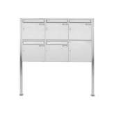 Briefkasten Manufaktur Basic | 5er 2x3 Edelstahl Standbriefkasten Design BASIC 384 ST-Q 100mm Tiefe